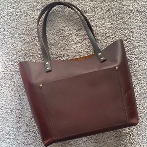 New! Portland Leather Goods Large Cognac Tote